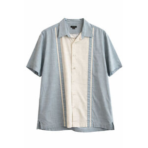 Van Heusen Men’s XXL Button Up Shirt Blue Camp Casual Short Sleeve Lightweight